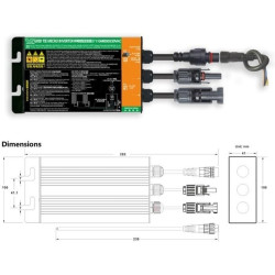 GMI-700 Micro Grid Tie Inverter GTI 700W ON GRID Solar Panel Surya
